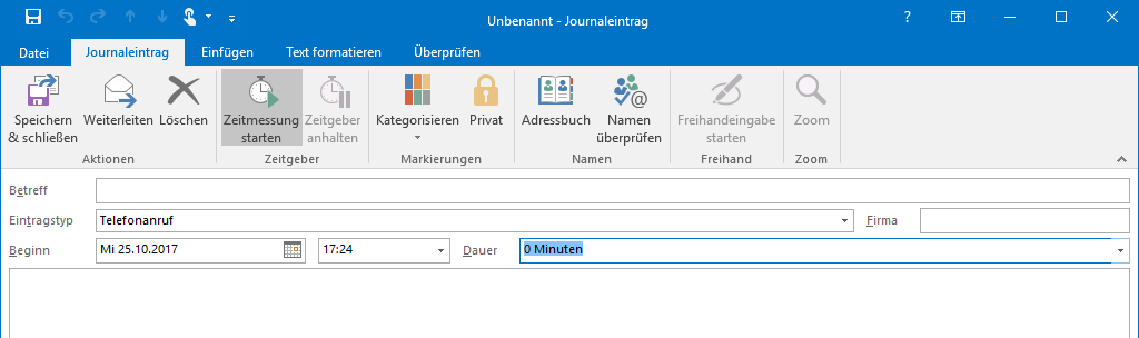 Zeitmanagement mit Outlook Screenshot